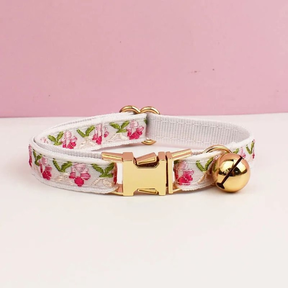 Personalized Cute Cat Collar And Leash Set With Engraved ID Tag And Bell 12
