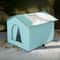 Insulated Outdoor Cat House With Stand Weatherproof Oxford Cloth Shelter For Cats 2
