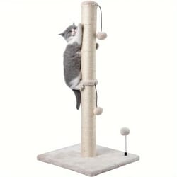 34 inch premium sisal cat scratching post with hanging ball for indoor cats