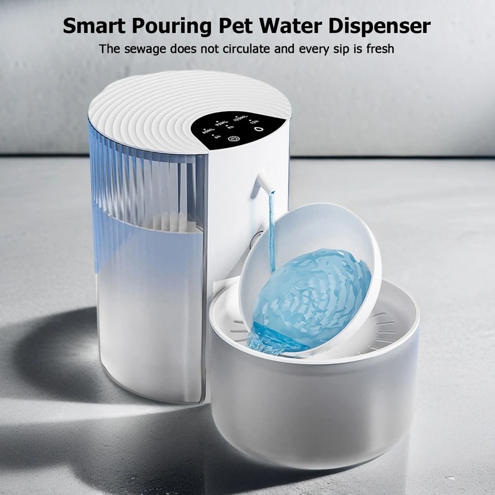 3000ML Smart Tilt Cat Water Fountain Clean And Dirty Water Separation Pet Dispenser 0