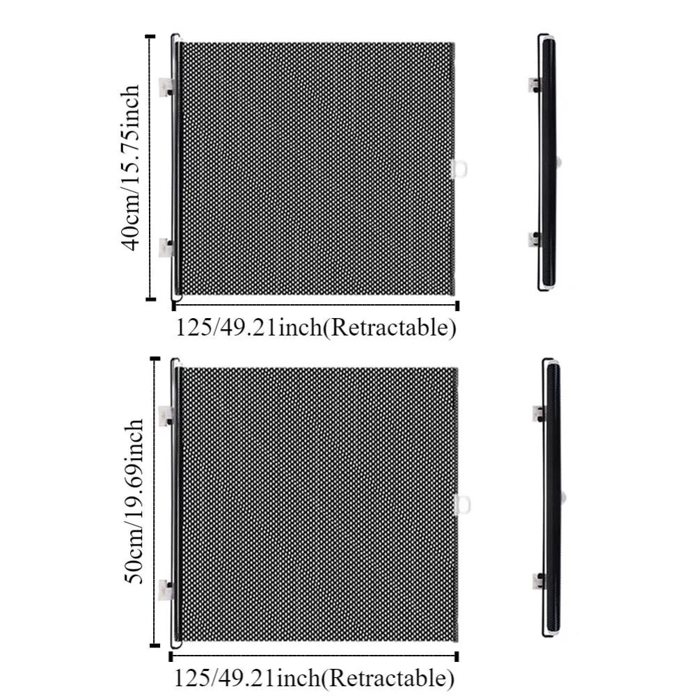Retractable Pet Safety Gate Folding Mesh Barrier Fence For Stairs And Doorways 5