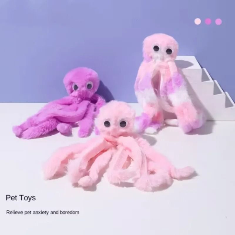 Cute Catnip Cat Toy Plush Octopus Interactive Kitty Chew And Comfort Toy 9