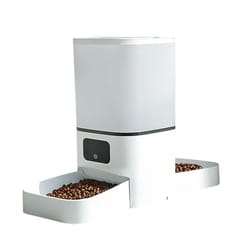 6l automatic pet feeder smart wifi food dispenser with timer and stainless steel bowl
