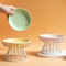 Raised Ceramic Cat Bowl With Stand Anti Spill Elevated Pet Feeding Bowl 9