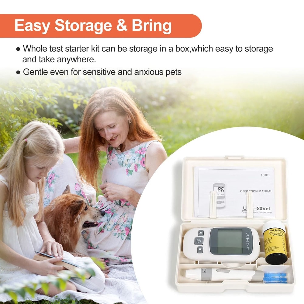 Pet Glucose Monitoring Kit Blood Sugar Monitor For Dogs And Cats With Pain Free Testing 6