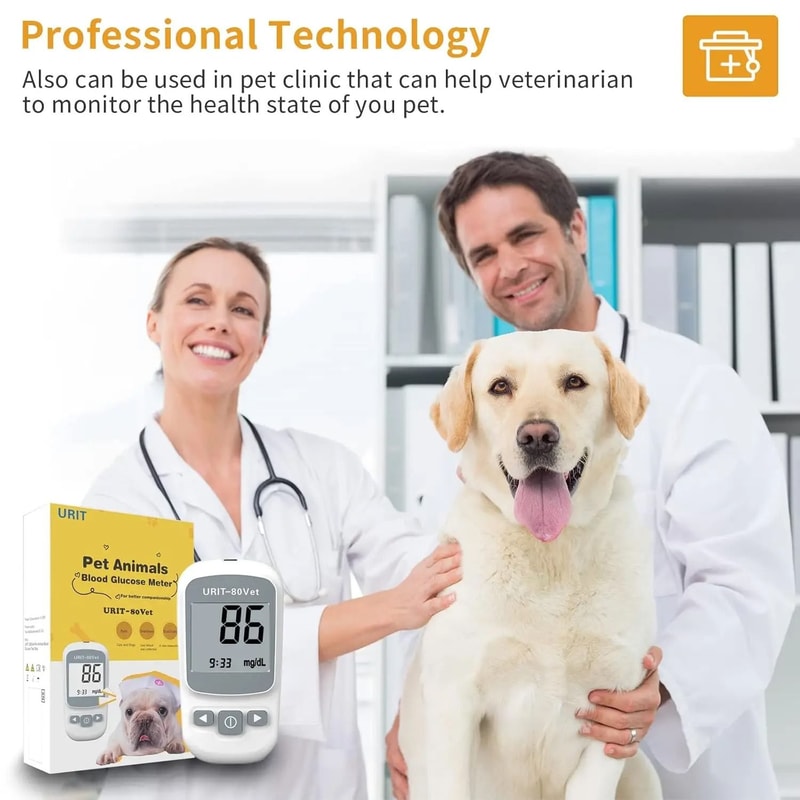 Pet Glucose Monitoring Kit Blood Sugar Monitor For Dogs And Cats With Pain Free Testing 0