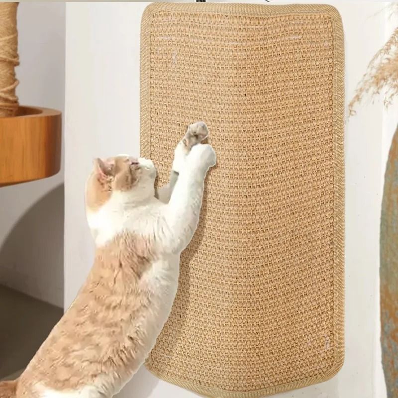 Self Adhesive Cat Scratching Mat Anti Slip Sisal Scratcher Pad For Furniture Protection 0