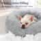 Soft Plush Calming Pet Bed Round Faux Fur Donut Bed For Cats And Small Dogs 9