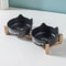 Non Slip Ceramic Double Pet Bowl Set With Stand For Cats And Dogs 1