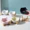 Non Slip Ceramic Double Pet Bowl Set With Stand For Cats And Dogs 8