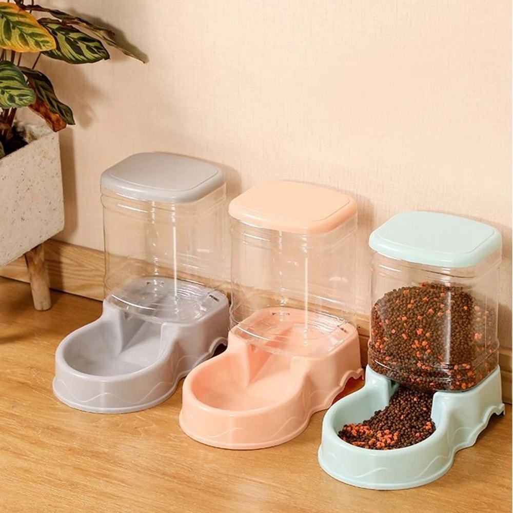 Automatic Pet Feeder And Water Dispenser Set 38L Large Capacity Cat And Dog Bowl 0