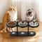 Elevated Triple Bowl Cat Feeder With Solid Wood Stand And Stainless Steel Bowls 5