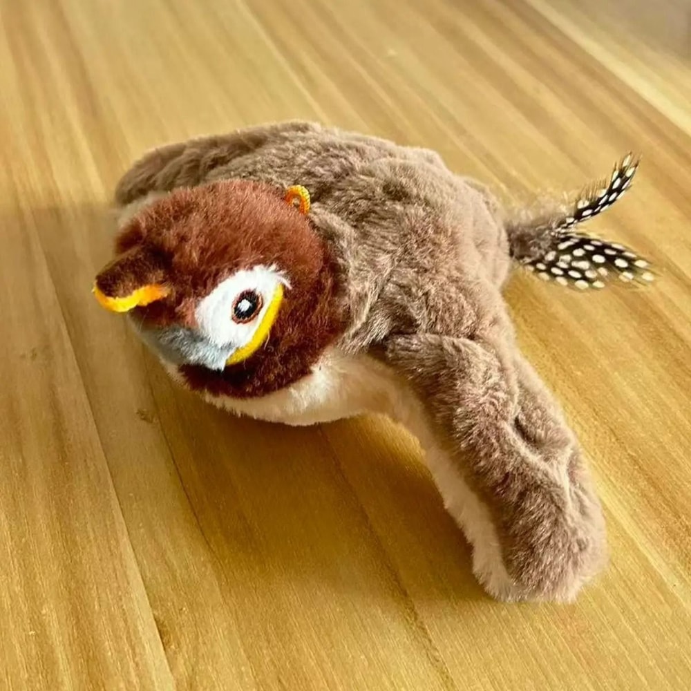 Rechargeable Flapping Bird Cat Toy Interactive Chirping Sparrow For Cats And Kittens 1