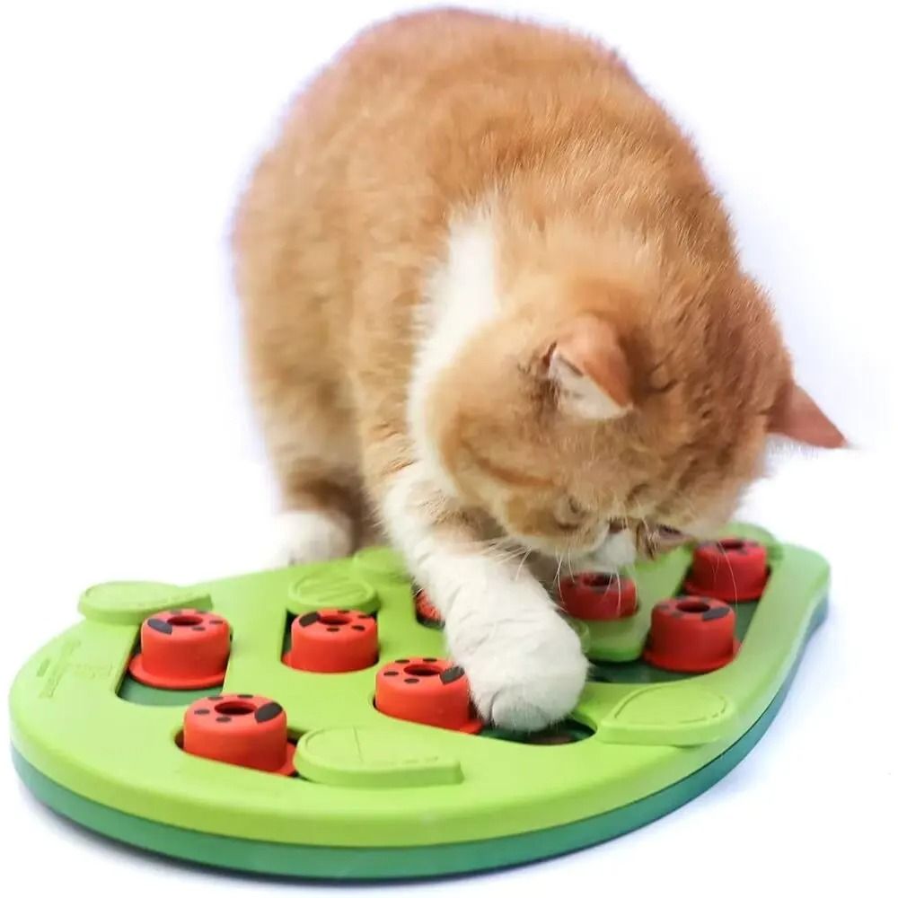 Interactive Cat Puzzle Treat Toy Adjustable Slow Feeder Brain Game For Indoor Cats 0