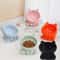 Elevated Ceramic Cat Bowl With Stand Diagonal Pet Feeding Dish For Cats And Small Dogs 0