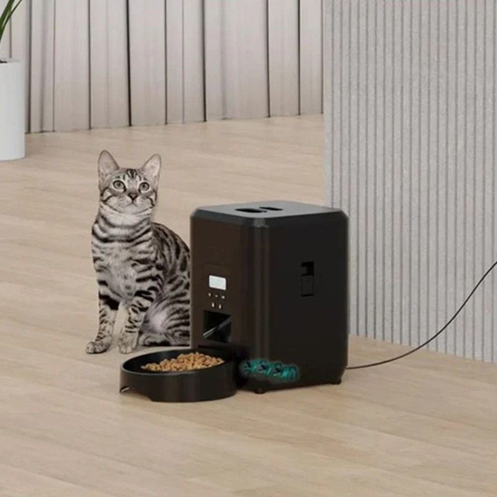 Smart Automatic Pet Feeder With Timer USB Powered Slow Feed Food Dispenser 2L 4