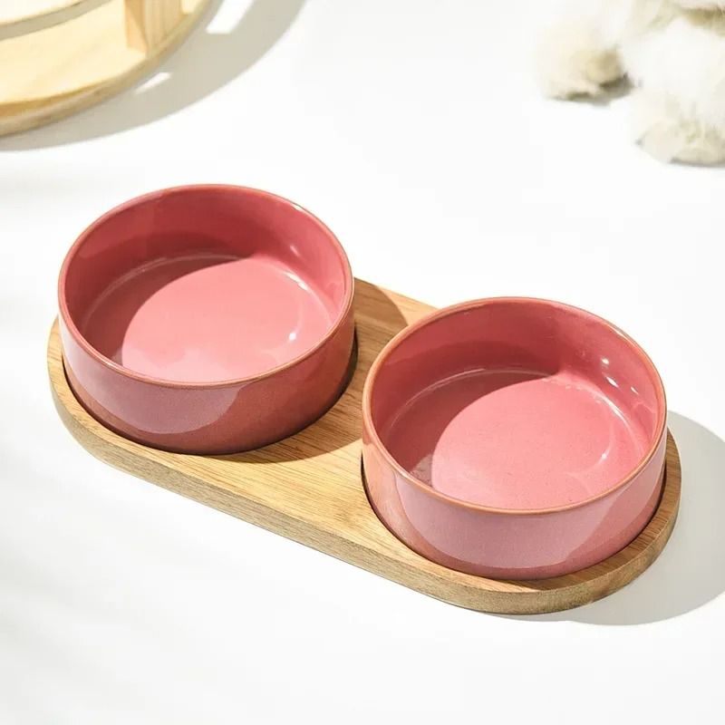 Elevated Ceramic Cat Food Bowl Anti Rollover Pet Feeder For Cats And Small Dogs 11