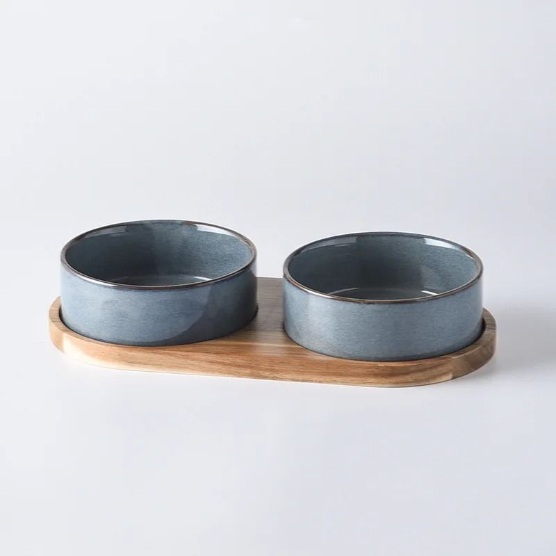 Elevated Ceramic Cat Food Bowl Anti Rollover Pet Feeder For Cats And Small Dogs 9