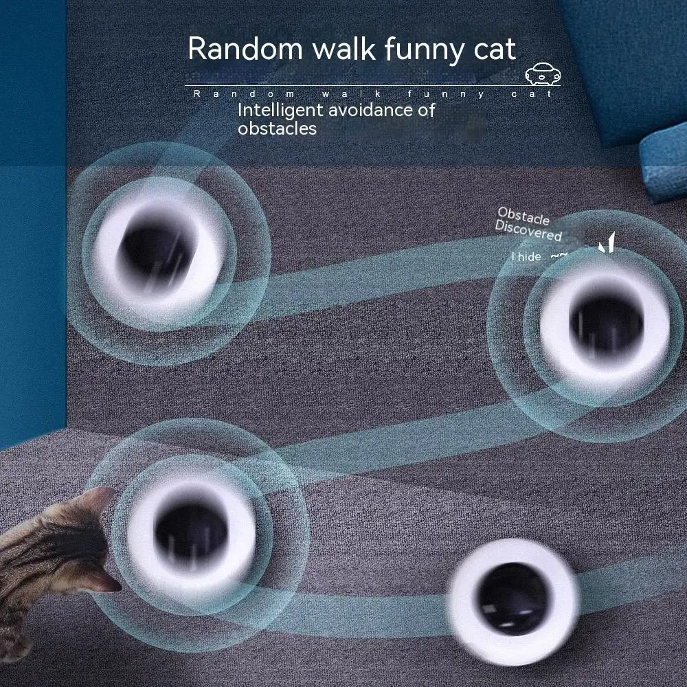 Smart Interactive UFO Cat Teaser Toy USB Rechargeable Automatic Feather Turntable 2