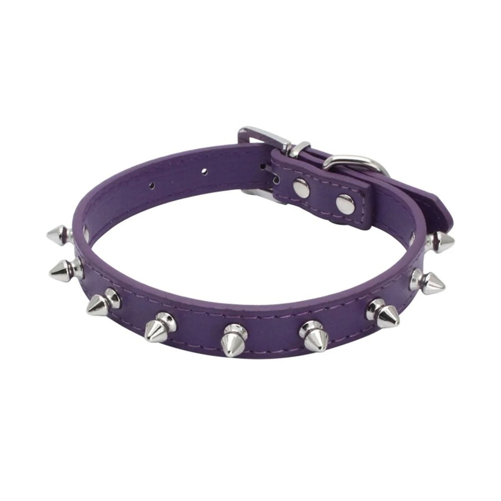Leather Spiked Pet Collar For Dogs And Cats 9