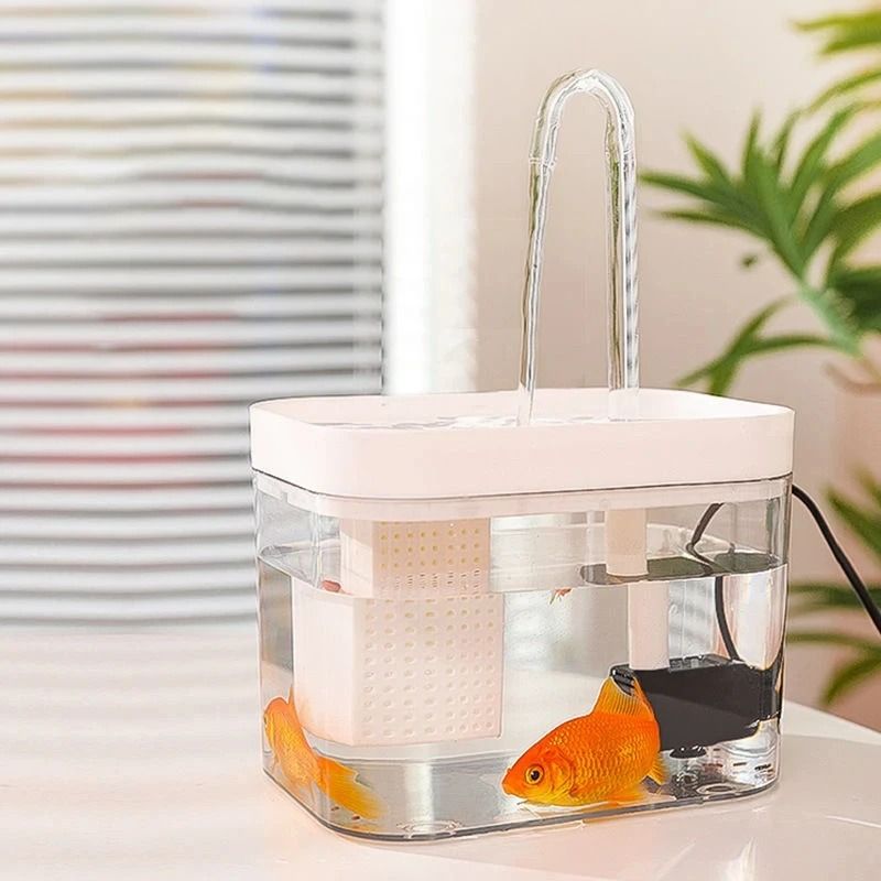 Transparent Automatic Cat Water Fountain With Circulating Filter System 4