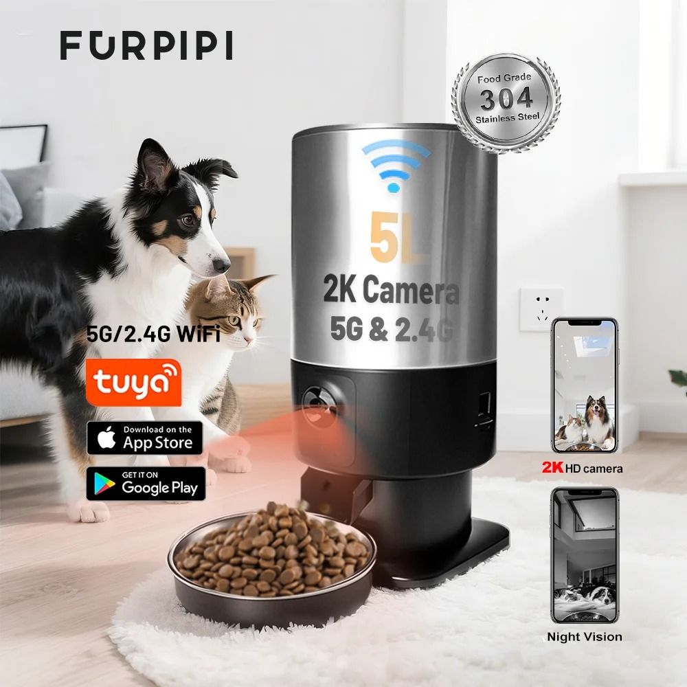 Furpipi Smart Automatic Cat Feeder With HD Camera And WiFi Control 0