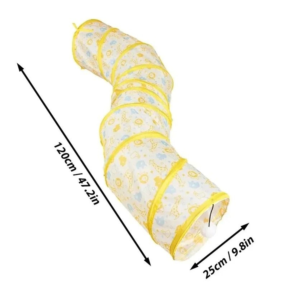 CAWAYI Collapsible S Shape Cat Tunnel Toy For Indoor And Outdoor Play 5
