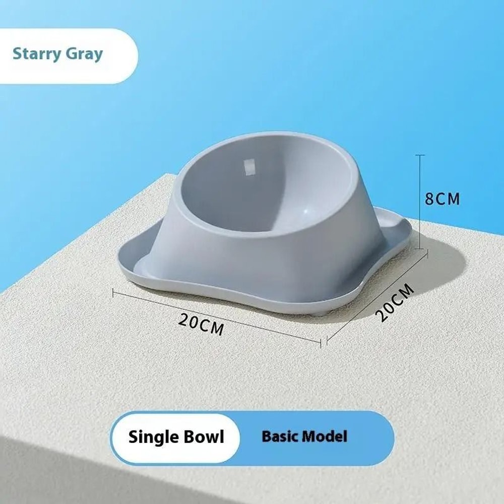 Stainless Steel Double Pet Bowl With Tilted Neck Support Design 6