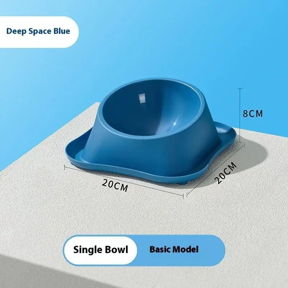 Stainless Steel Double Pet Bowl With Tilted Neck Support Design 5