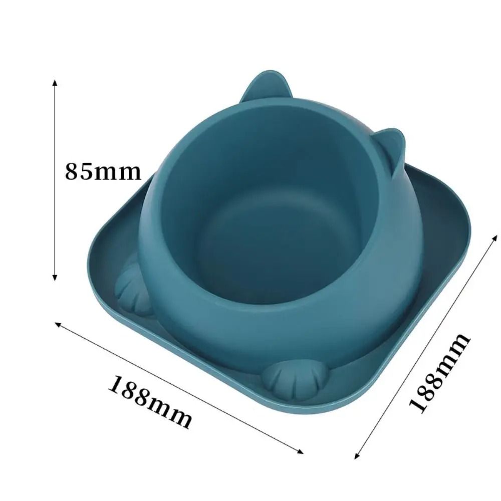 Stainless Steel Anti Spill Cat Feeding Bowl With Non Slip Base 2