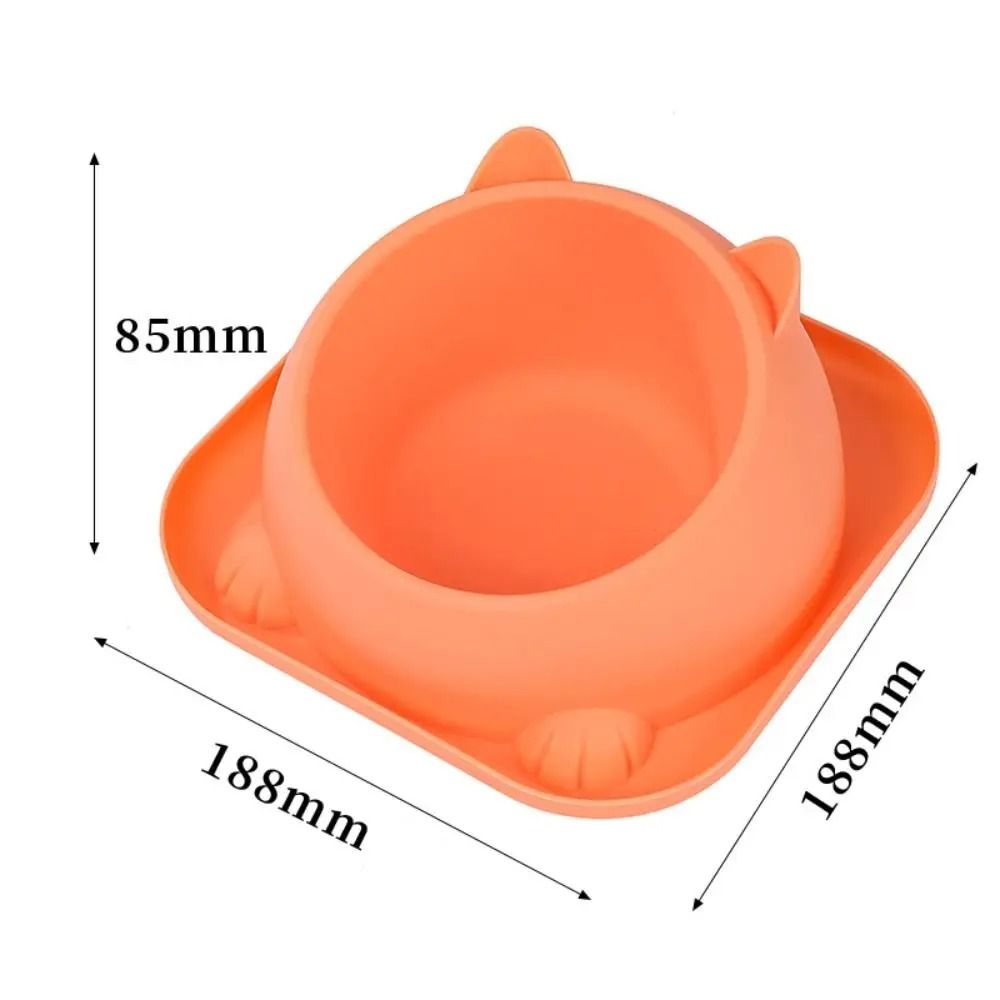 Stainless Steel Anti Spill Cat Feeding Bowl With Non Slip Base 4