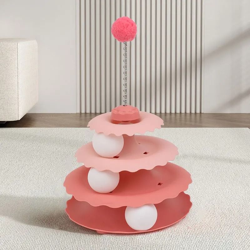 Interactive Cat Turntable Teaser Toy For Self Play 6