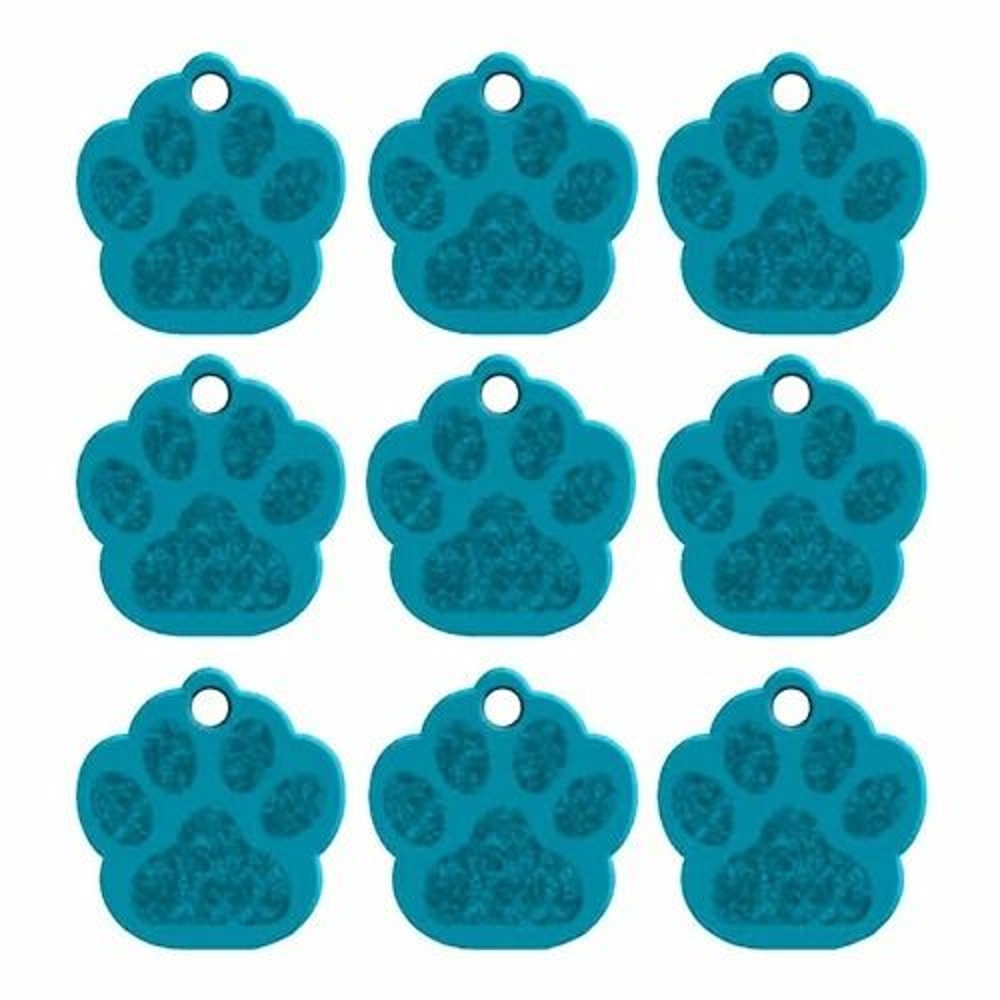 20 Piece Paw Shape Pet ID Tags For Dogs And Cats Aluminum Name Tags 10