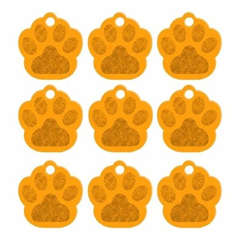 20 Piece Paw Shape Pet ID Tags For Dogs And Cats Aluminum Name Tags 7