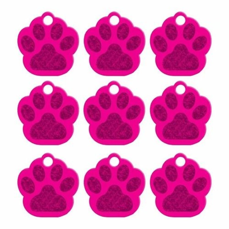 20 Piece Paw Shape Pet ID Tags For Dogs And Cats Aluminum Name Tags 9