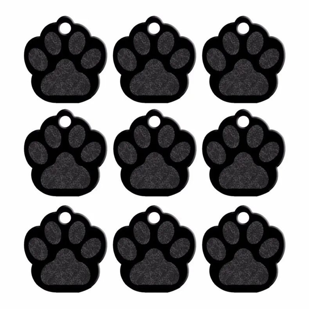 20 Piece Paw Shape Pet ID Tags For Dogs And Cats Aluminum Name Tags 3