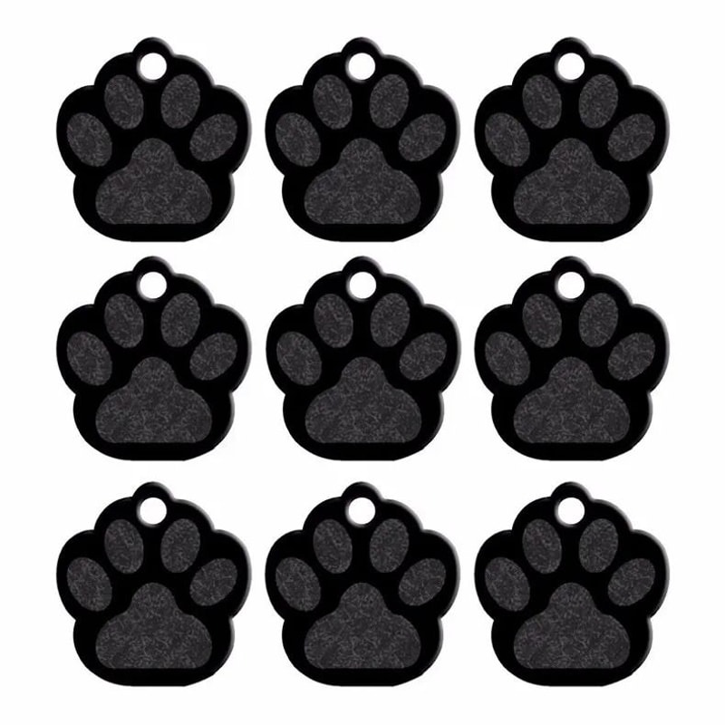 20 Piece Paw Shape Pet ID Tags For Dogs And Cats Aluminum Name Tags 3
