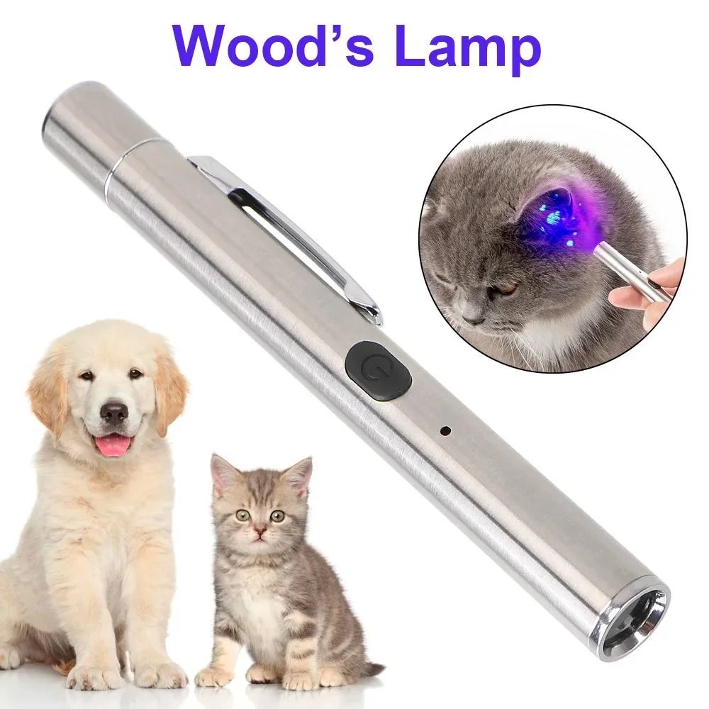 365nm UV Pet Skin Inspection Lamp Waterproof Veterinary Black Light Flashlight 5