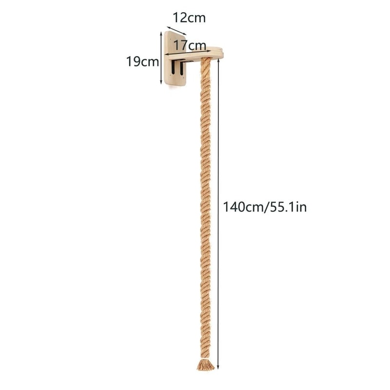 Wall Mounted Sisal Cat Climbing Tree Scratching Post Indoor Jungle Gym 1