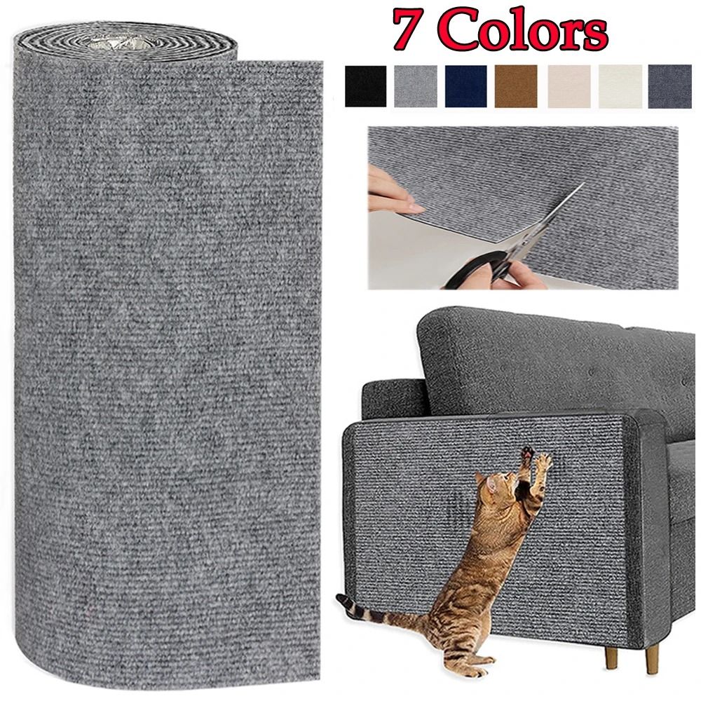 Self Adhesive Cat Scratcher Sofa Protector Trimmable Carpet Scratch Mat 0