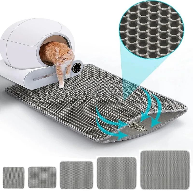 Heavy Duty Double Layer Cat Litter Mat Waterproof Non Slip Floor Protector 0