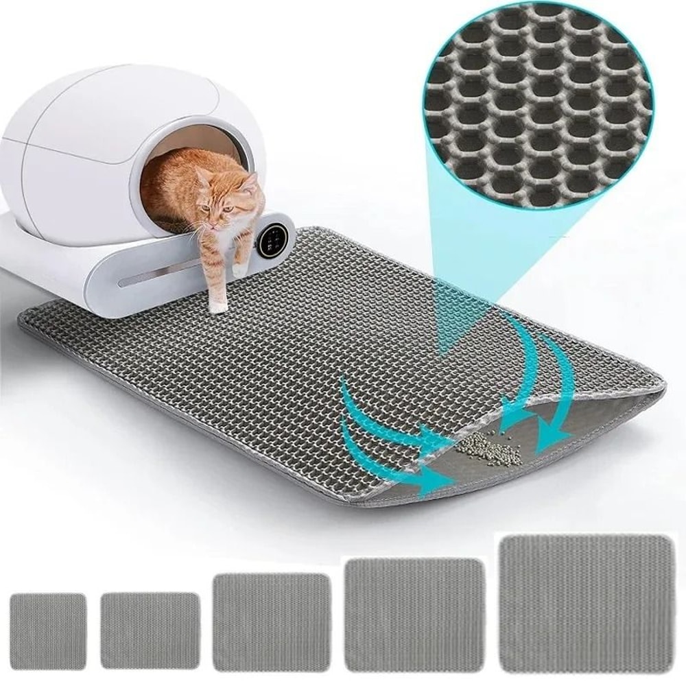Heavy Duty Double Layer Cat Litter Mat Waterproof Non Slip Floor Protector 8