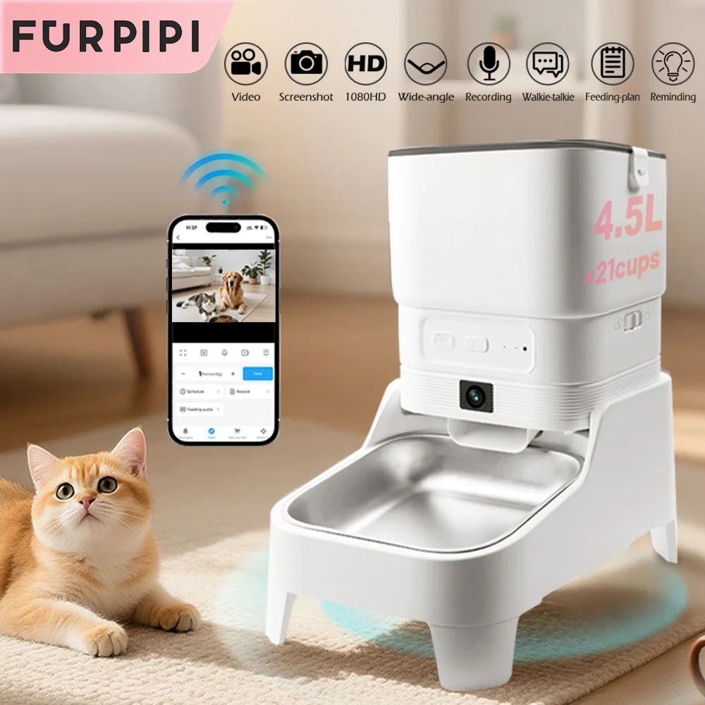 FURPIPI Smart Automatic Pet Feeder With Camera And App Control For Cats And Dogs 0