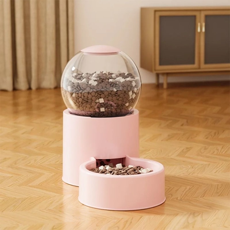 Large Capacity Automatic Pet Feeder And Leakproof Water Dispenser With Elevated Bowl 2