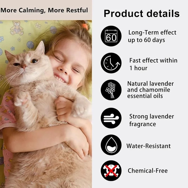 Adjustable Pet Calming Collar For Cats And Dogs Anxiety Relief Pheromone Collar 23