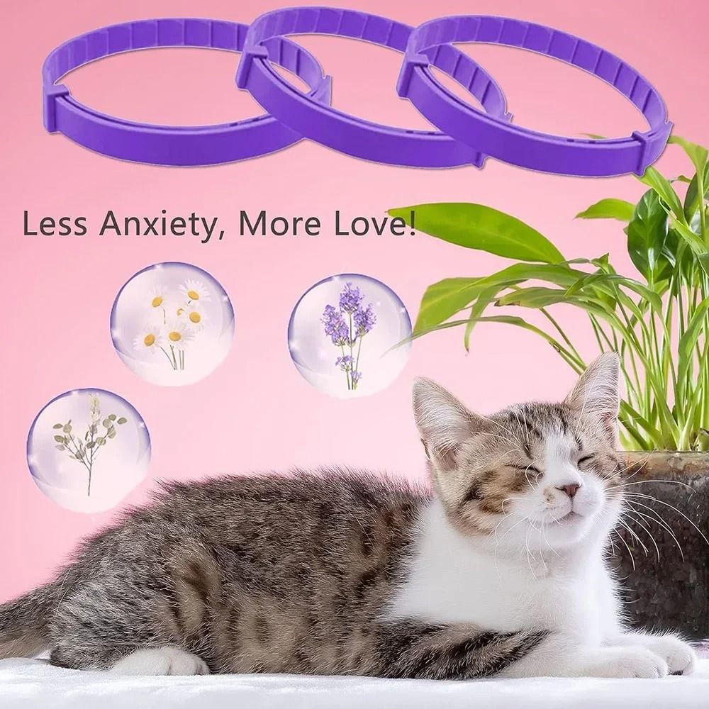 Adjustable Pet Calming Collar For Cats And Dogs Anxiety Relief Pheromone Collar 27