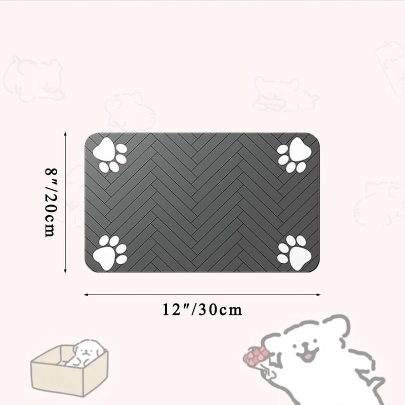 Quick Dry Waterproof Pet Feeding Mat With Non Slip Rubber Backing For Dog And Cat Bowls 1