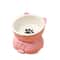 Ceramic Slanted Cat Bowl Non Slip Pet Food And Water Feeder For Cats And Small Dogs 1