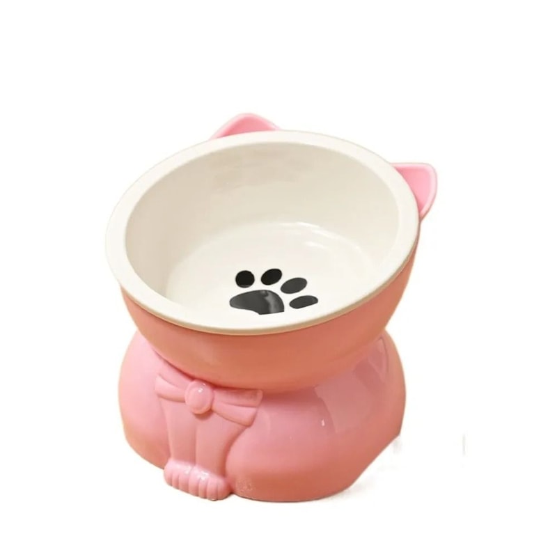 Ceramic Slanted Cat Bowl Non Slip Pet Food And Water Feeder For Cats And Small Dogs 1