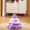 Interactive Three Layer Cat Ball Turntable Toy With Octopus Teaser Stick For Indoor Cats 8